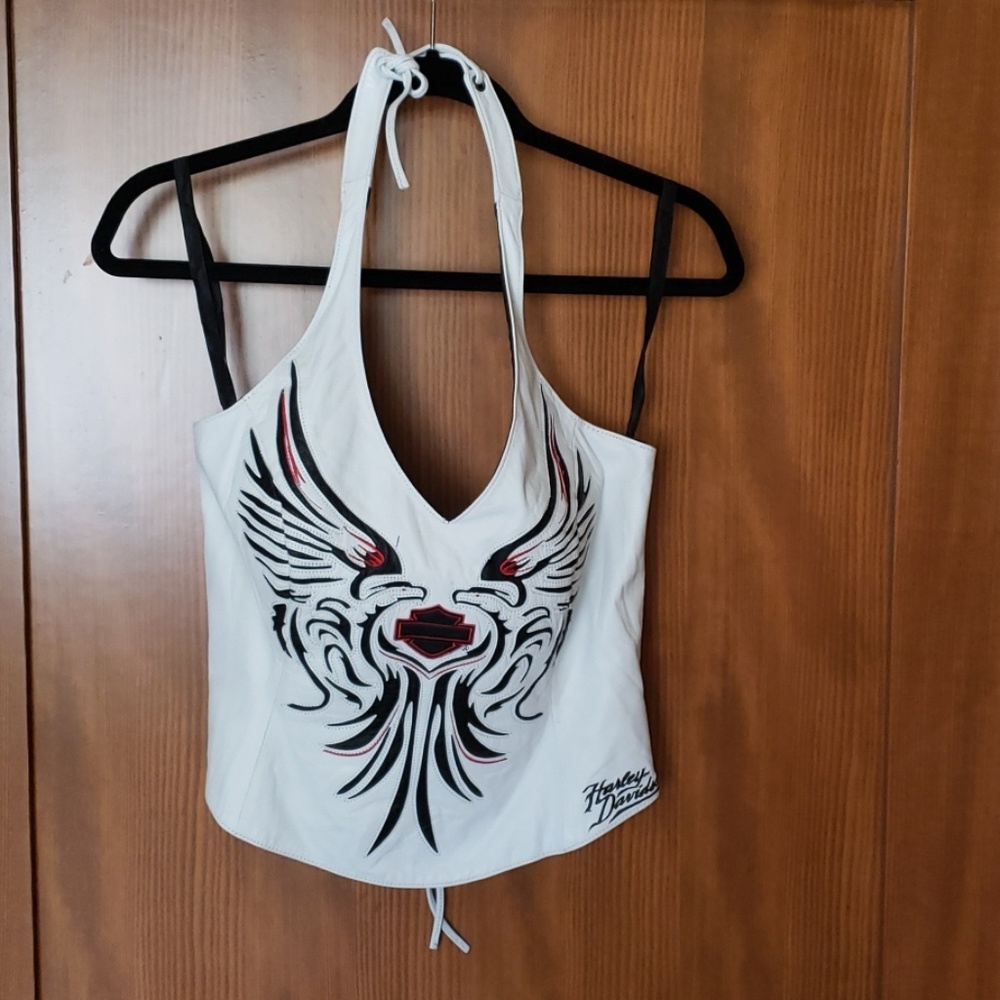 Harley Davidson "Moon Dream" leather halter top
